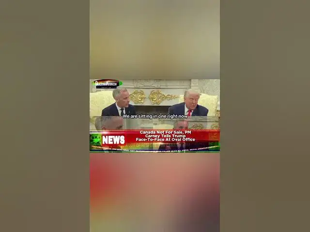 Video thumbnail for Canada Not For Sale, PM Carney Tells Trump Face-To-Face At Oval Office