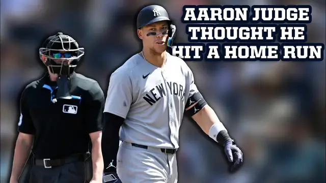 Video thumbnail for Aaron Boone ejected because he thought umpires robbed Aaron Judge of a home run, a breakdown