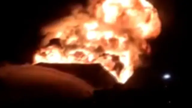 Video thumbnail for Fire rages after drone strikes Libya’s largest oil refinery