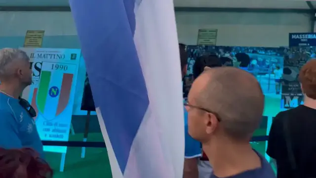 Video thumbnail for Italy: Napoli fans celebrate club's centenary in Naples.