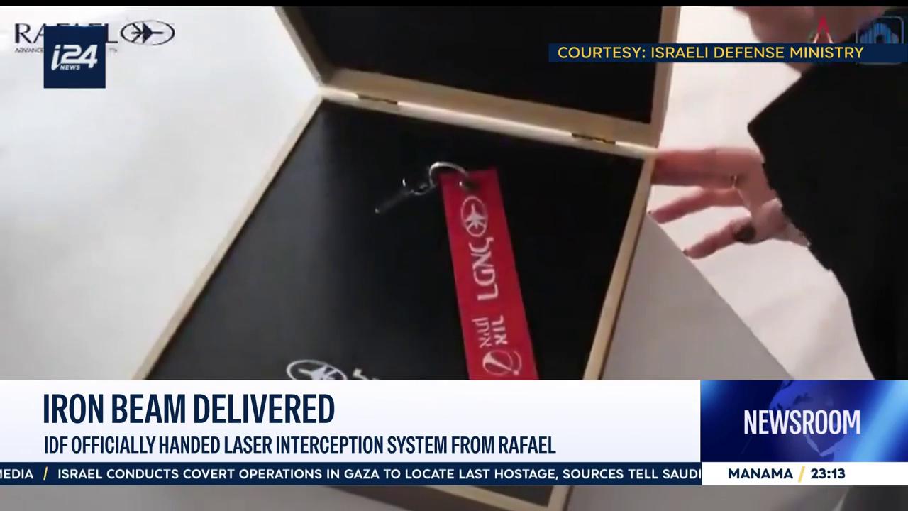Video thumbnail for Iron Beam delivered: IDF officially handed laser interception system from Rafael