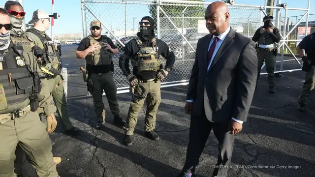 Video thumbnail for New Jersey mayor arrested at ICE facility protest