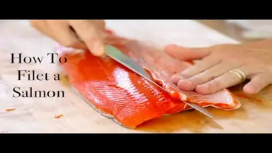 'Video thumbnail for How To Filet A Whole Salmon'