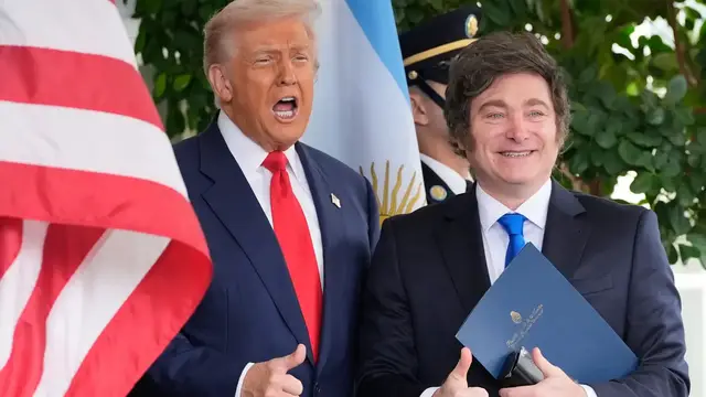 'Video thumbnail for Trump holds talks with Javier Milei: US announces $20bn bailout for Argentina's economy'