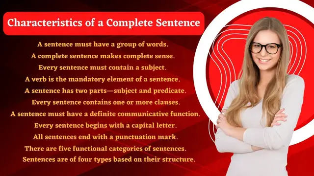 Video thumbnail for 11 Characteristics of a Complete Sentence || English Grammar