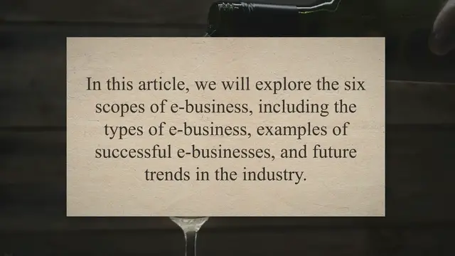 'Video thumbnail for Exploring the 6 Scopes of E-business: Types, Examples, and Future Trends'