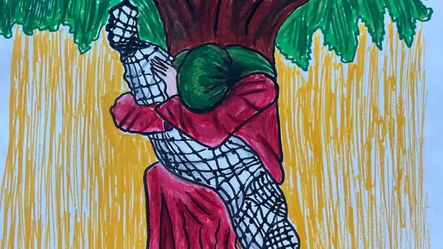 'Video thumbnail for Children’s drawings in Gaza reveal extent of trauma'
