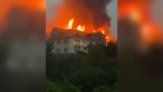 Video thumbnail for Fire breaks out near apartment complex in Ossining