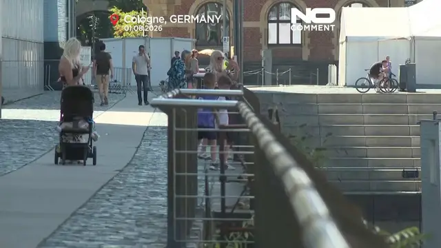 Video thumbnail for Rhine River hits record low as drought grips Germany