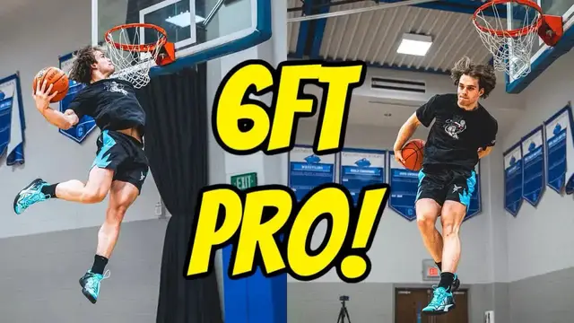 'Video thumbnail for travis reynolds: insane dunk session with elite pro dunkers! slam dunks & basketball tricks'