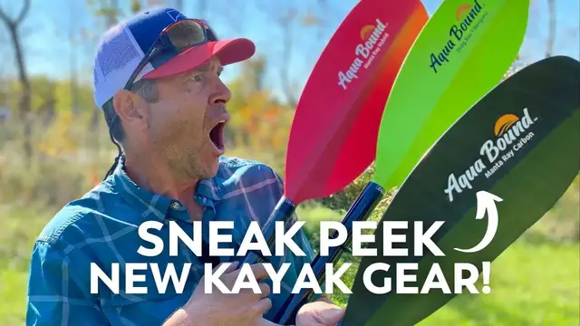Video thumbnail for Sneak Peek at New Kayaking Gear | Aqua Bound Paddle Ray Paddle Review