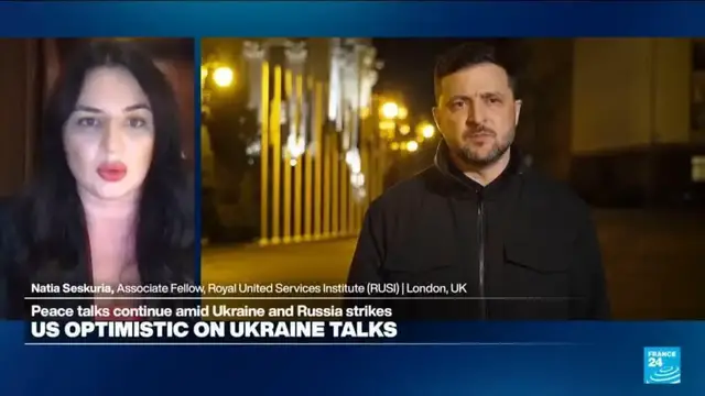 Video thumbnail for Zelensky told allies 'ready to move forward' with US plan: speech copy