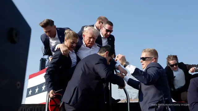 Video thumbnail for Secret Service suspends six agents after Trump rally assassination attempt