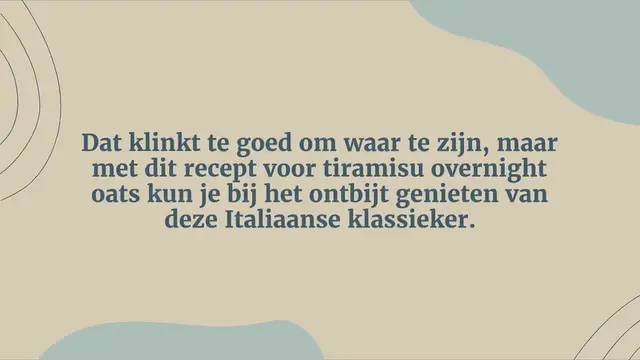 Video thumbnail for Tiramisu overnight oats