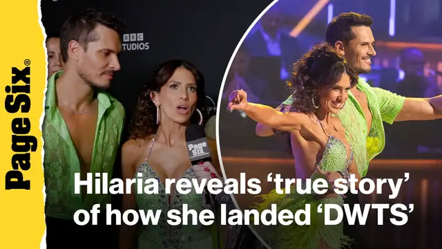 'Video thumbnail for Hilaria Baldwin reveals 'true story' of how she landed 'DWTS' gig — after Julianne Hough's 'campaign' claims'