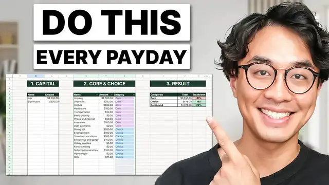 'Video thumbnail for vincent chan: budget your money! payday budgeting with a money map'