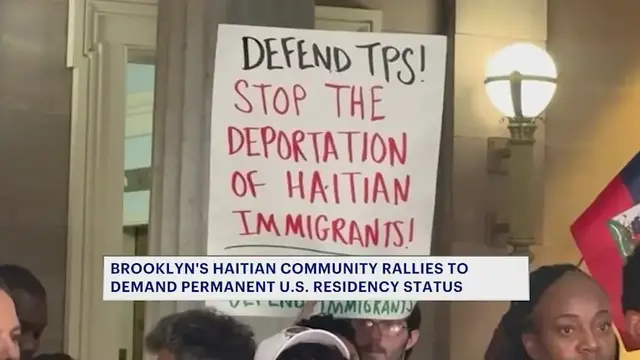 Video thumbnail for Brooklyn's Haitian community participates in national rally to uphold Temporary Protected Status