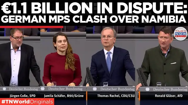 Video thumbnail for GERMAN PARLIAMENT DIVIDED: Should Germany Pay Billions for Namibia Genocide? | Times Now World