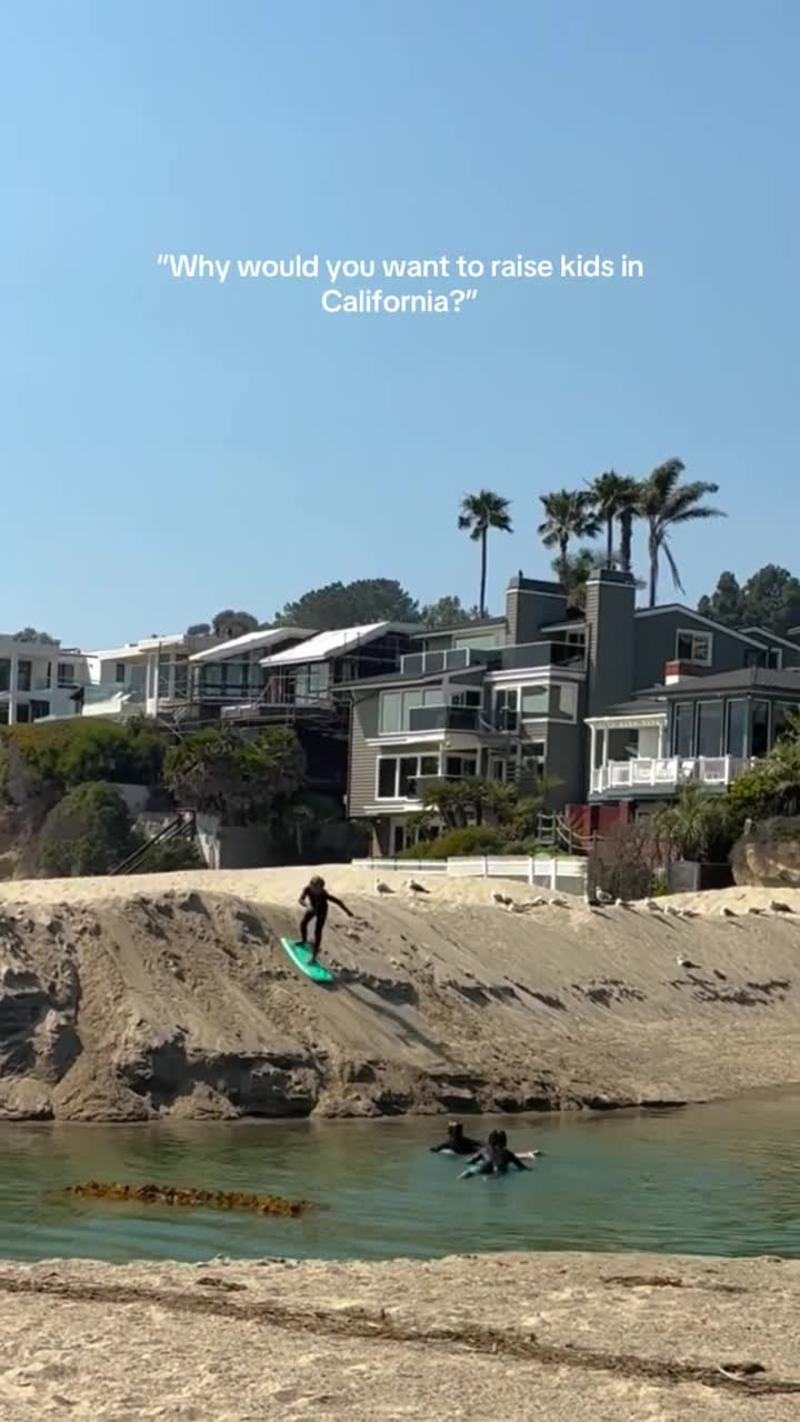 Video thumbnail for Children Surfing Down a Sand Dune in Coastal California