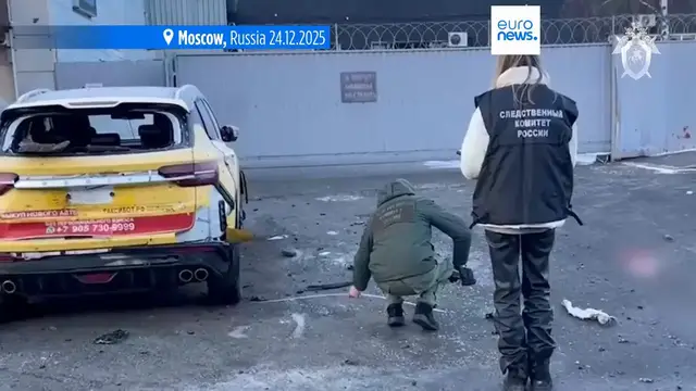 Video thumbnail for Two Russian police officers killed in Moscow explosion