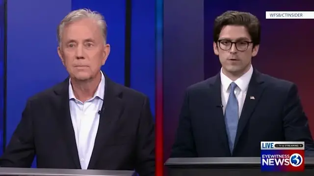 Video thumbnail for Vote 2026: Fazio, Lamont face-off in feisty first debate for governor