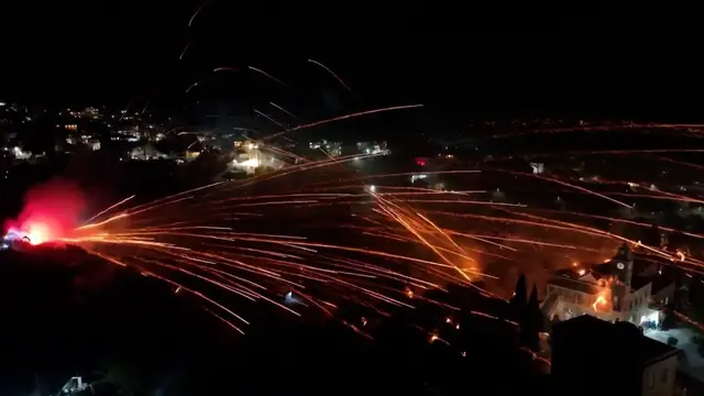 'Video thumbnail for Rival churches wage 'rocket war' to mark Easter on Greek island'