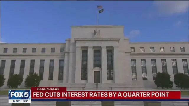 'Video thumbnail for Fed cuts interest rates; Casino proposals for Times Square, Hudson Yards rejected | FOX 5 News Block'