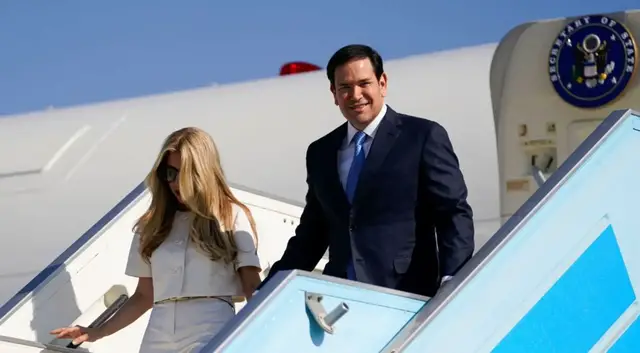 'Video thumbnail for Marco Rubio arrives in Israel to discuss Gaza war after Israeli strike on Qatar'