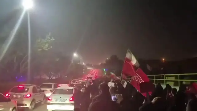 Video thumbnail for Iran: Overnight Crowds Fill Qom as Khamenei’s Body Arrives.