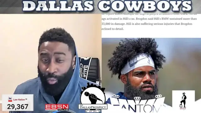 Video thumbnail for law nation sports: dallas cowboys' ezekiel elliott lawsuit, ronnie hill car accident, and 2018 training camp talk