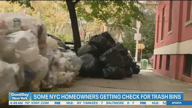 'Video thumbnail for Certain NYC homeowners getting checks for trash bins'