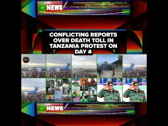 Video thumbnail for Conflicting Reports Over Death Toll In Tanzania Protest On Day 4