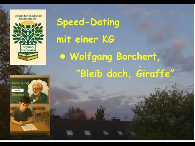 Video thumbnail for Speed: Borchert, Giraffe - Ziel: eine schwierige Kurzgeschichte schnell und sicher verstehen