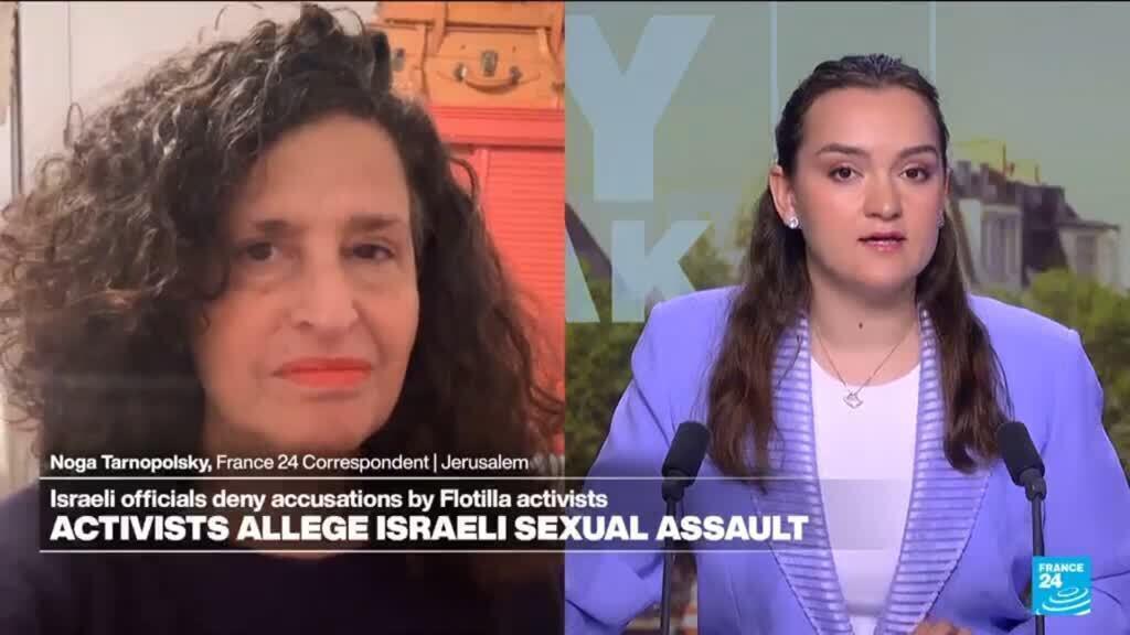 Video thumbnail for Freed Gaza flotilla activists allege Israeli abuse including rape