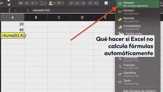 Video thumbnail for Qué hacer si Excel no calcula fórmulas automáticamente