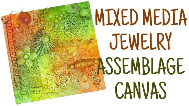 Video thumbnail for Mixed Media Jewelry Assemblage Canvas