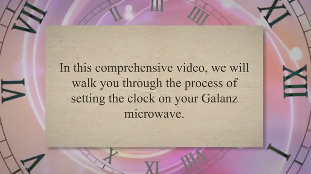 Video thumbnail for Mastering Time: A Comprehensive Guide to Setting the Clock on Your Galanz Microwave