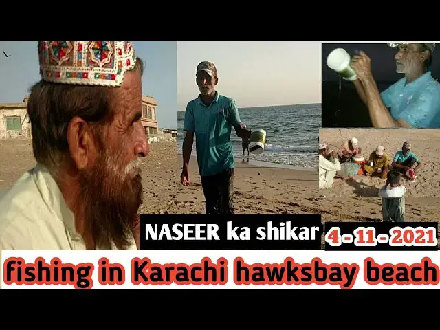 'Video thumbnail for naseer ka shikar || fishing in hawksbay beach Karachi||'