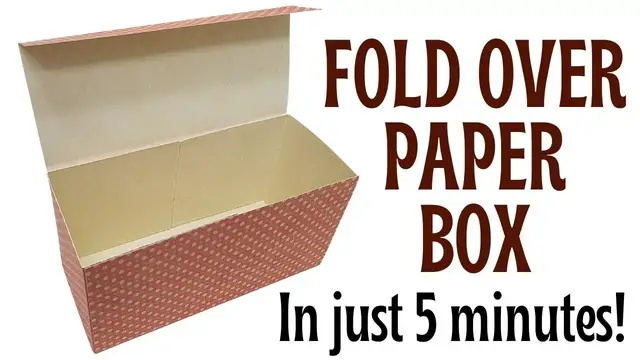 Video thumbnail for Fold Over Paper Box