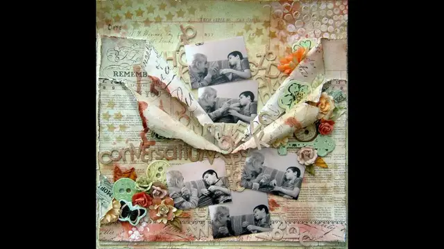 Video thumbnail for "Conversation" - Mixed Media Layout tutorial ~ Prima