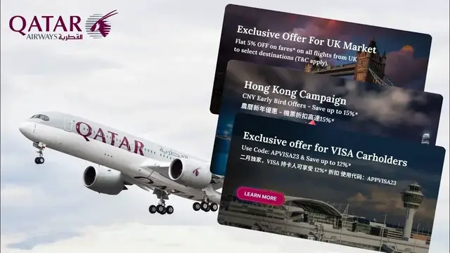 Video thumbnail for Get Ready for Savings: Up to 15% off with Qatar Airways in Feb 2024