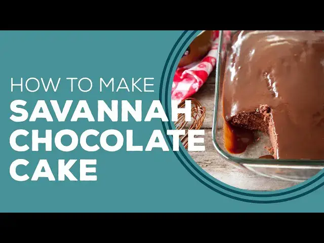 Video thumbnail for Savannah Chocolate Cake with Hot Fudge Sauce - Blast from the Past