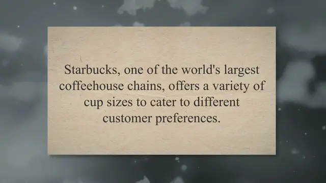 Video thumbnail for Facts About Starbucks Cup Sizes