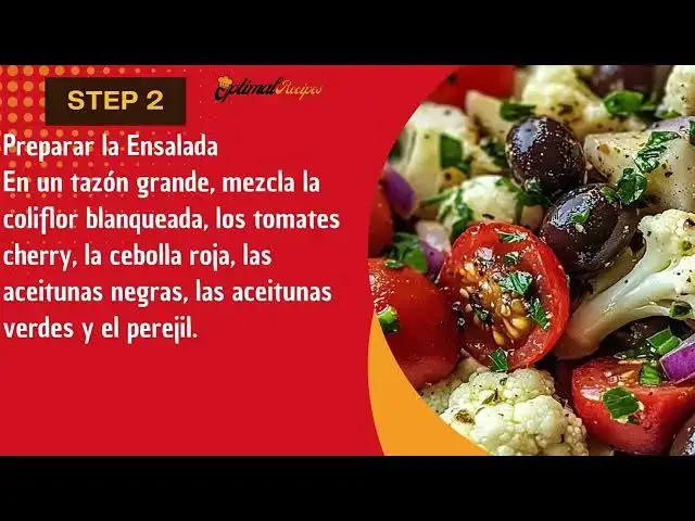 Video thumbnail for Mediterranean Marinated Cauliflower Salad | Healthy & Easy Recipe