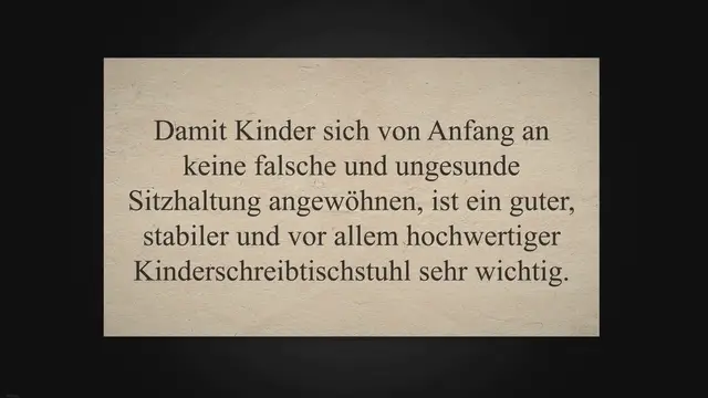 Video thumbnail for Kinderschreibtischstuhl