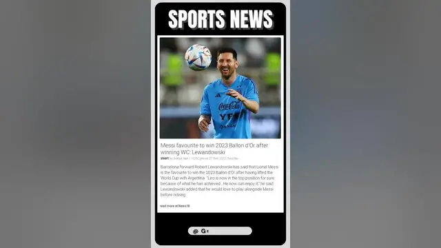 Video thumbnail for Messi v Lewandowski: Who Will Win the 2023 Ballon d'Or? | #shorts #sports