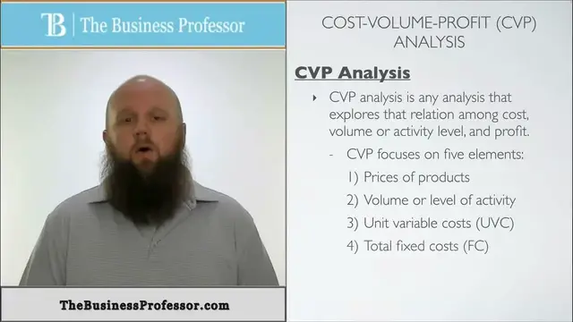 Video thumbnail for Cost Volume Profit (CVP) Analysis - Explained