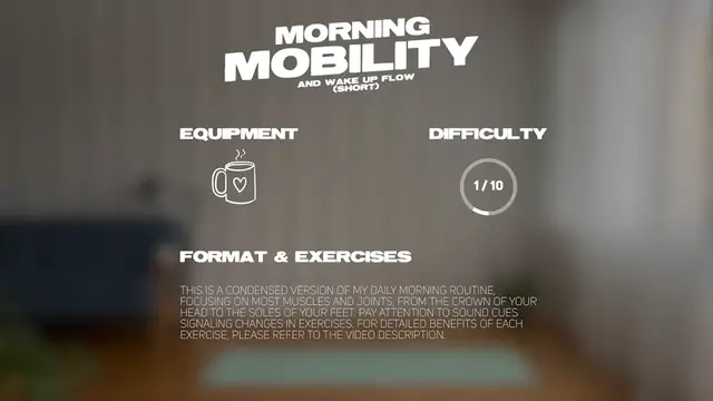 Video thumbnail for 10 Minute Morning Mobility Routine Full Body, No Equipment, Follow Along Mobility Workout