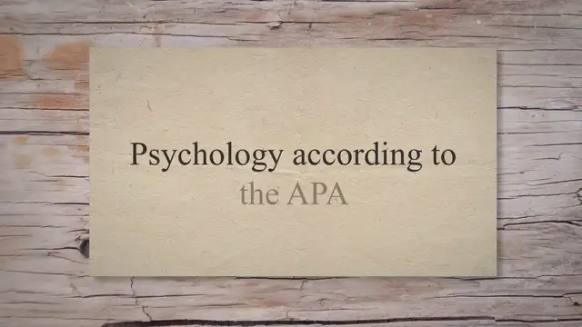 Video thumbnail for Psychology According to the APA and WHO: Mind and Behavior