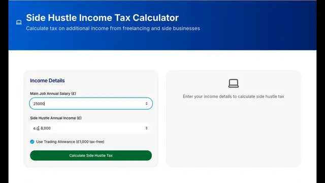 Video thumbnail for Side Hustle Income Tax Calculator